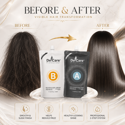Hair Straightening Cream & Neutralizer Kit