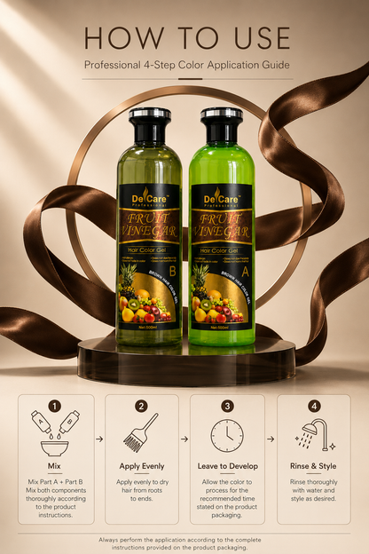 Fruit Vinegar Hair Color Gel- Brown (500ml x 2)