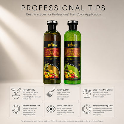 Fruit Vinegar Hair Color Gel- Black (500ml x 2)