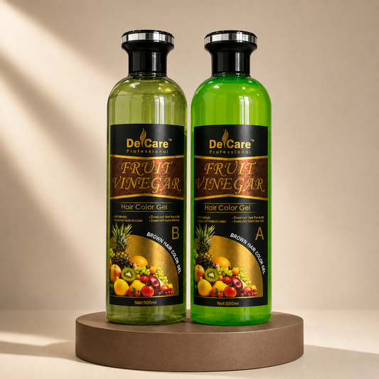 Fruit Vinegar Hair Color Gel- Brown (500ml x 2)