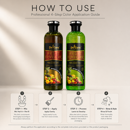 Fruit Vinegar Hair Color Gel- Black (500ml x 2)