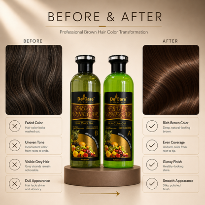 Fruit Vinegar Hair Color Gel- Brown (500ml x 2)