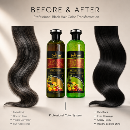Fruit Vinegar Hair Color Gel- Black (500ml x 2)