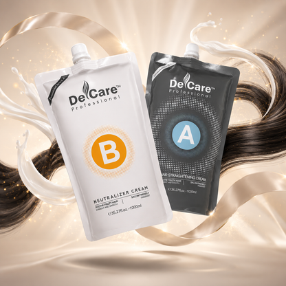 Hair Straightening Cream & Neutralizer Kit